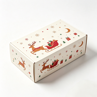 Boîte d'emballage de bonbons de Noël personnalisée, pliable, pour pâtisserie, desserts, boîte en carton ondulé pour expédition