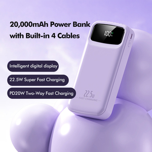 Nuevo Producto RONC, Cargador Portátil PD de 22.5W, Batería <span class=keywords><strong>Externa</strong></span> para Teléfono de 20000mAh, Banco de Energía con Cable - Product Image 5