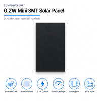 Panneau solaire SMT personnalisé 0,2W-5W 3V-18V pour traceur GPS d'actifs, équipement extérieur, fourniture d'usine