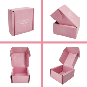 Boîtes d'expédition personnalisées en carton ondulé pour abonnement de livraison, emballage en papier rose pour envoi - Product Image 2