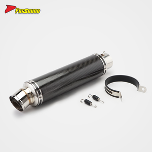 <span class=keywords><strong>Yoshimura</strong></span> Tubo de <span class=keywords><strong>Escape</strong></span> Universal para Motocicleta, Tubo de Fibra de Carbono de Acero Inoxidable de 60mm de Largo con Extremo Azul - Product Image 5