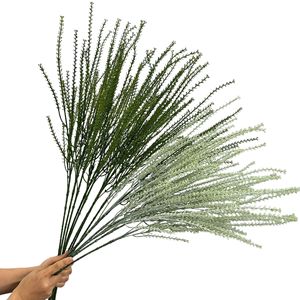 Césped Artificial Meng Jie de 30cm-100cm, Base Verde con Detalles Blancos, Decoración para el Hogar, Planta Ornamental - Product Image 5