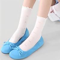 Chaussettes courtes blanches mignonnes avec motif croisé miniature, bord festonné, chaussettes fines et transparentes pour chaussures Mary Jane, style japonais Kawaii
