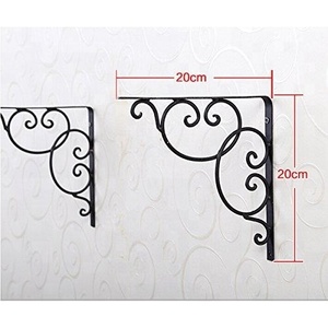 WEKIS Cast Iron Triangle <b>Bracket</b> High Quality Antique Wall Mounted <b>Black</b> <b>Shelf</b> Support Rack Display Organizer - Product Image 2