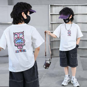 Wholesale Kids T shirt 180 GSM Custom Print 100% Cotton Blank Children's <b>tshirt</b> Plain Casual Wear High Quality Kids t-shirt - Product Image 2