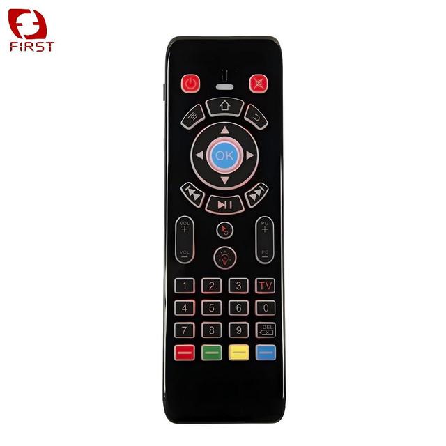 Custom First Brand Quality T16 2.4G RF Air Mouse Keyboard USB Rechargeable 7-Color Backlit Smart Voice Remote Control
