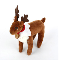 Poupée en peluche renne de Noël personnalisée par le fabricant, jouet animal en peluche simulateur d'élk pour décoration de fêtes, cadeau pour enfants, échantillon disponible