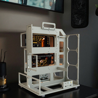 Socooler Scientific Calculation SOC-F-360*2 Mid Tower PC Gamer Case GPU Support ATX Aluminum Alloy Side Panel Window Dual