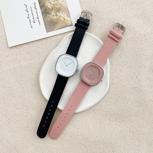 Reloj sencillo de disco blanco para mujer, relojes literarios versátiles a la moda, novedad de 2022 - Product Image 4