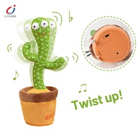 Jouet en peluche parlant Cactus Dansant Chengji avec finition super douce lavée, répète les chansons et parle