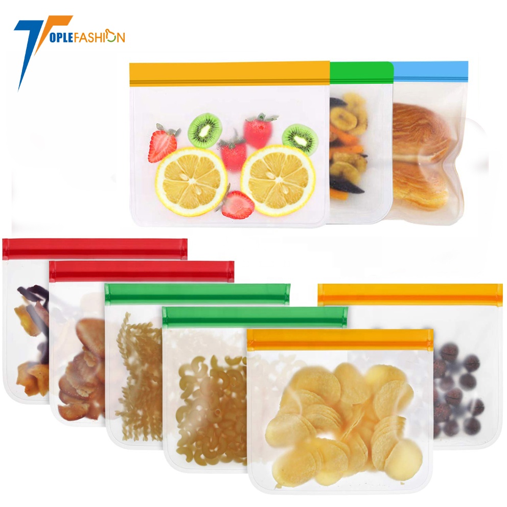 Водонепроницаемые герметичные Многоразовые Пакеты PEVA для хранения еды, обеда, макияжа, путешествий, домашней организации