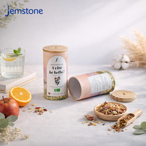 Emballage personnalisé écologique en tube de thé aux herbes, tube en carton, boîte cylindrique, tube en papier kraft avec revêtement UV - Product Image 3