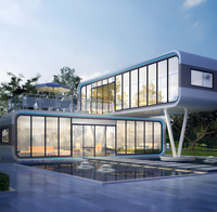 Maison conteneur préfabriquée moderne de luxe en acier, avec bureau et salon, processus de moulage intégré, modèles Apple Cabin de 10, 20 et 40 pieds