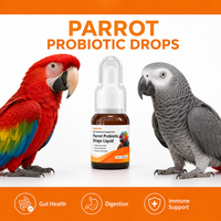 Waylemo Vitamines pour perroquets, gouttes probiotiques liquides, produits de santé pour animaux de compagnie, soutien de la flore digestive pour les oiseaux, 30 ml