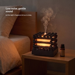 Diffuseur d'arômes en bois OEM, humidificateur ultrasonique à brume froide, diffuseur d'huiles essentielles, humidificateur d'air de bureau en bois rustique style cabane - Product Image 6