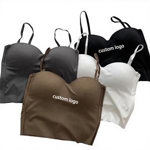 <span class=keywords><strong>Soutien</strong></span>-<span class=keywords><strong>gorge</strong></span> de sport en soie glacée, style débardeur de yoga, avec design intérieur, bonnet 3/4, grandes tailles, lingerie de maintien, sous-vêtements personnalisés pour femmes, en stock - Product Image 1