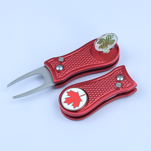 Kim Loại Bền Pop-up Nút Switchblade Golf Divot Công Cụ Sửa Chữa Với Từ Bóng Đánh Dấu Golf Quà Tặng Cho Những Người Yêu Thích - Product Image 2