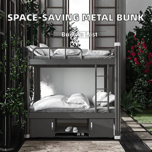 Хит продаж: современная двухъярусная кровать-трансформер с высококачественным металлическим каркасом и местом для хранения, экономит пространство для спальни и школы - Product Image 2