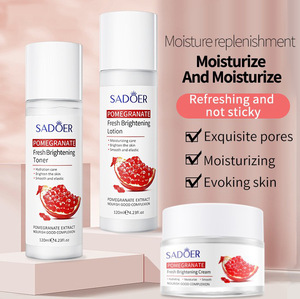 OEM SADOER Marque Privée – Coffret Soin à la Grenade Rouge : Sérum, Nettoyant, Crème, Tonique, Crème Contour des <span class=keywords><strong>Yeux</strong></span>, Lotion Hydratante et Éclaircissante - Product Image 3