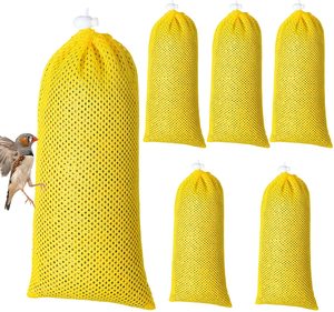 6 miếng bền tái sử dụng Polyester lưới dây rút Bao trung chuyển túi lưới có thể giặt cây kế vớ chim trung chuyển phụ nữ thời trang cổ điển - Product Image 4