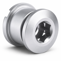 Vis de pédalier en aluminium 7075 haute résistance pour vélo, usinées CNC avec tolérance de précision de 0,01 mm, couleur anodisée