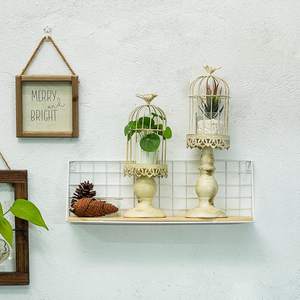 Commercio all'ingrosso vintage iron art black bird cage portacandele gold flower stand ornamenti da tavola matrimonio centrotavola di natale decor - Product Image 5