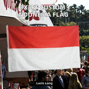 Bandera NACIONAL DE <span class=keywords><strong>Indonesia</strong></span> colgante al aire libre personalizada de 3x5 pies para uso de agencias de viajes educativas de seguros Automotrices - Product Image 2