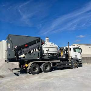 LKW-montierte mobile Beton anlage SDDOM Marke CE-Zertifikat 20 M3/H Mobile Beton mischa nlage - Product Image 1