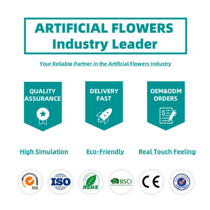 Planta de flores colgantes artificiales de helecho de bonsái persa de cinco bifurcaciones de alta calidad para boda Navidad graduación Año Nuevo plástico - Product Image 6