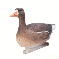Señuelo de Caza de Ganso Completamente Flocado, Plegable, Flotante, Impermeable, Ligero, Modelo de Aves de Plástico Blando para Decoración Exterior