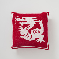 SXL – taie d'oreiller tricotée 100% Polyester, décoration douce pour Festival du nouvel an, housse de coussin pour la maison