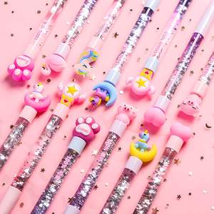 Kawaii Floating Glitter Quicksand Gel <b>Pen</b> With 3D Unicorn <b>Magic</b> Star Topper, Cute Cartoon Retractable Signature <b>Pen</b> - Product Image 2