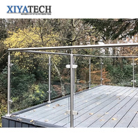XIYATECH bonne qualité en acier inoxydable tuyau carré garde-corps en verre conception de gril de balcon