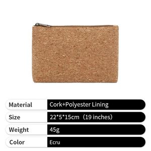 Sac de toilette en gros, écologique, personnalisé, en liège, durable, portable, imperméable, pour les voyages - Product Image 3