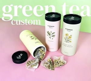 Custom Eco-Friendly Biodegradable Recyclable Kraft Cylinder <b>Paper</b> Tube <b>Box</b> Hot Stamping Customizable Tea Coffee <b>Storage</b> Can - Product Image 5