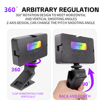 KALIOU W080 W081 Lumières Vidéo Réglables Rechargeables à Clip LED RGB Température de Couleur 2700K-6500K 5W/7W avec Trou de Vis 1/4 pour Appareil Photo