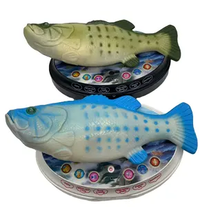 High quality electric toys singing dancing dialogue recording fish touch screen sensing funny fish singing with open mouth