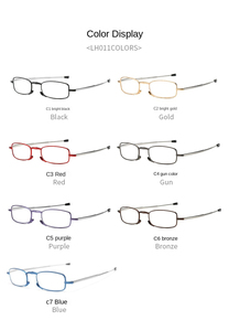 2023 Trend vendita calda <span class=keywords><strong>ottica</strong></span> <span class=keywords><strong>sottile</strong></span> occhiali da lettura retrattili pieghevoli con protezione dalla luce blu - Product Image 6