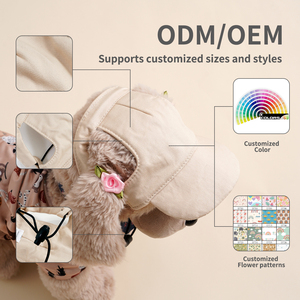Sombrero de mezclilla personalizado al por mayor para perros con orificios para las orejas, gorra de sol para mascotas, sombrero protector solar para perros de tamaño grande, ideal para el verano. - Product Image 2