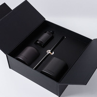 Coffret Cadeau Personnalisé Écologique Diffuseur de Parfum et Bougie Parfumée 150ml avec Boîte Cadeau Magnétique à Deux Portes pour Maison, Bureau, Hôtel