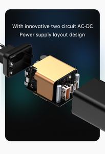 AU Plug Portátil <span class=keywords><strong>3</strong></span> Port 65w Usb Tipo c Pd Super Rápido Carregamento Celular Power Adapter Usb c 65w Carregador de parede, FCC/ROHS/SAA/CE - Product Image 3