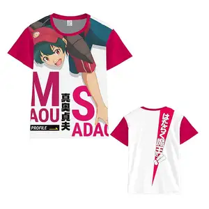 Polyester anti-kırışıklık özel karikatür grafik T Shirt Anime şeytan bir parça zamanlayıcı T-Shirt