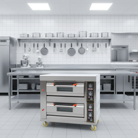 Four à sole électrique commercial RW-20D, nouveau design, haute productivité, équipement de boulangerie pour restaurant, Crown B, 1 sole, 2 plateaux