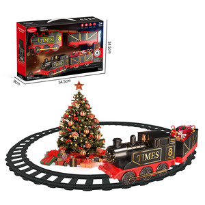 Hot <strong>Sale</strong> Electric Christmas Train Set Kids Toy <strong>Cars</strong> Plastic Battery Operated Railway Train <strong>Tracks</strong> Home Slot Toys <strong>for</strong> Children - Product Image 1