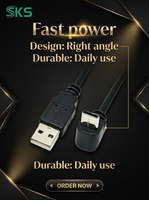 Cable USB a Tipo C de Carga Rápida 3A, Cable de Carga en Forma de L de 90 Grados, para Teléfono, Control de Juegos, Cámara de Coche
