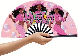 Nuevo Abanico de Mano Portátil de Bambú de 33 cm con Logotipo Personalizado - Product Image 5