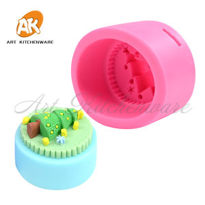 AK árbol de Navidad helado pastel molde de silicona Fondant Chocolate molde pastel decoración Sugarcraft pastelería hornear para <span class=keywords><strong>arcilla</strong></span> - Product Image 1