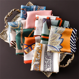 Mehrzweck Custom New Design Print Langes Satin Seiden kopftuch Haarband Handtaschen schal - Product Image 1