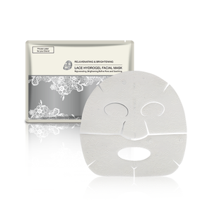 Masque facial en feuille <span class=keywords><strong>de</strong></span> karité personnalisé à marque privée, masque complet en dentelle noire au collagène et aux cristaux, vente en gros Chine - Product Image 1