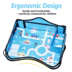Free sample Kids Car Seat Tray for Travel Carseat <b>Table</b> Tray for Road Trip Activities <b>Toddler</b> Lap Desk Organizer for Airplane - Product Image 3